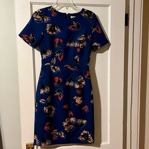 J.Crew Floral Fitted Midi Dress